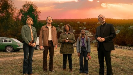 the cast of salem's lot all standing in a field together